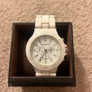 Michael Kors Chronograph White Ceramic Women's Watch MK8177